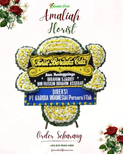 Papan Bunga Duka di Sukamaju Baru